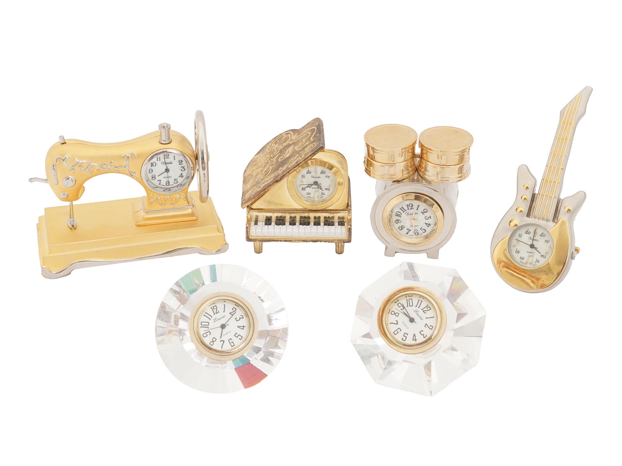 LAURIER AND XANADU FIGURATIVE NOVELTY DESK CLOCKS PIC-0